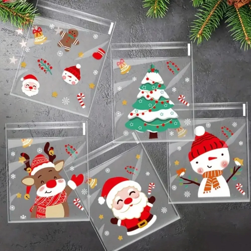 BuyNow✨50Pc 4x4 Cellophane Mixed Christmas Bags